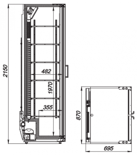 Шкаф холодильный Flex-794-Eco-L-U