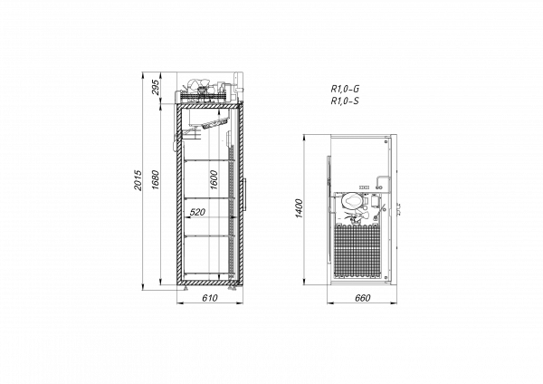Шкаф холодильный R1.0-G