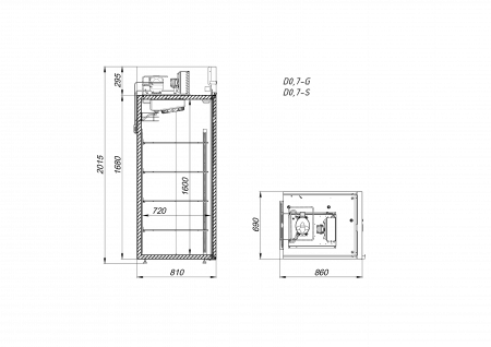 Шкаф холодильный D0.7-G